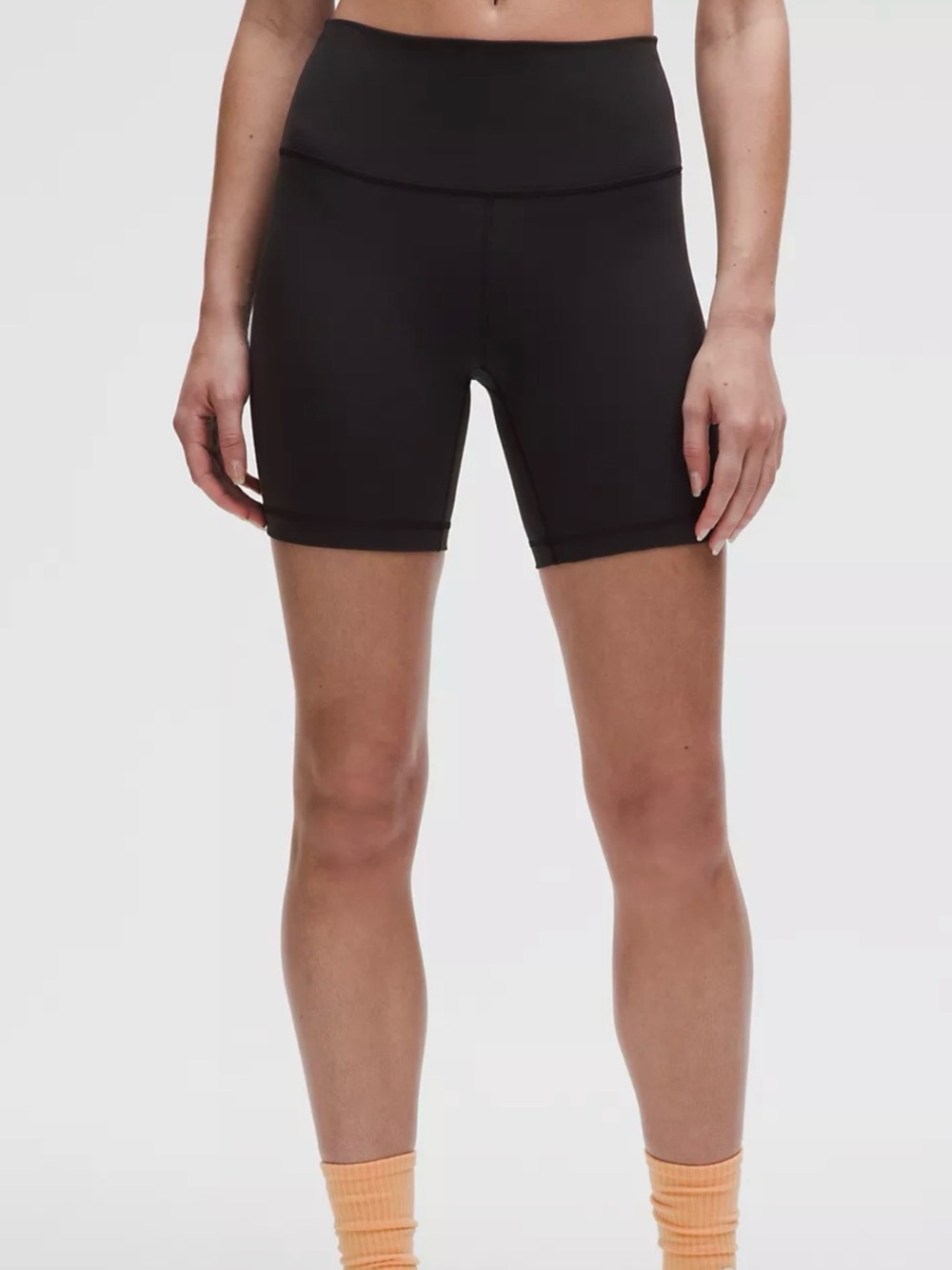 lululemon athletica Black High-Rise Wunder Train 6” Bike Shorts